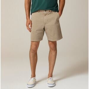 J.Crew 8" Classic Fit Chino Short Men 40 Dusty Khaki Cotton Twill Zip Fly Pocket